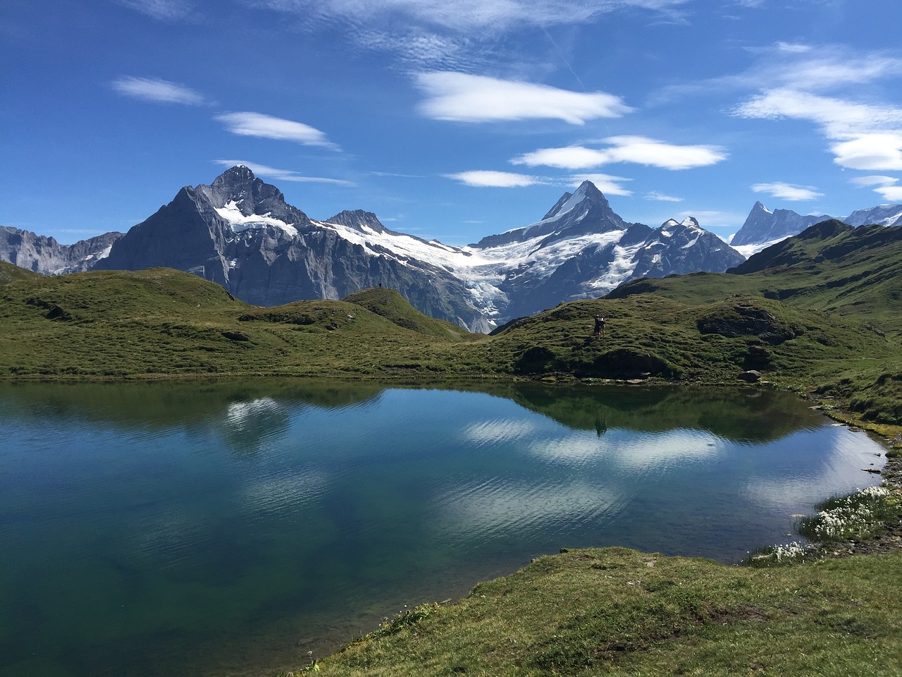 Bachalpsee, Bergsee, Gamta, Kalendorinis Vaizdas, Berni Oberland, Postkartenmotiv, Alpių, Ruduo, Mėlynas, Aukščiausiojo Lygio Susitikimas