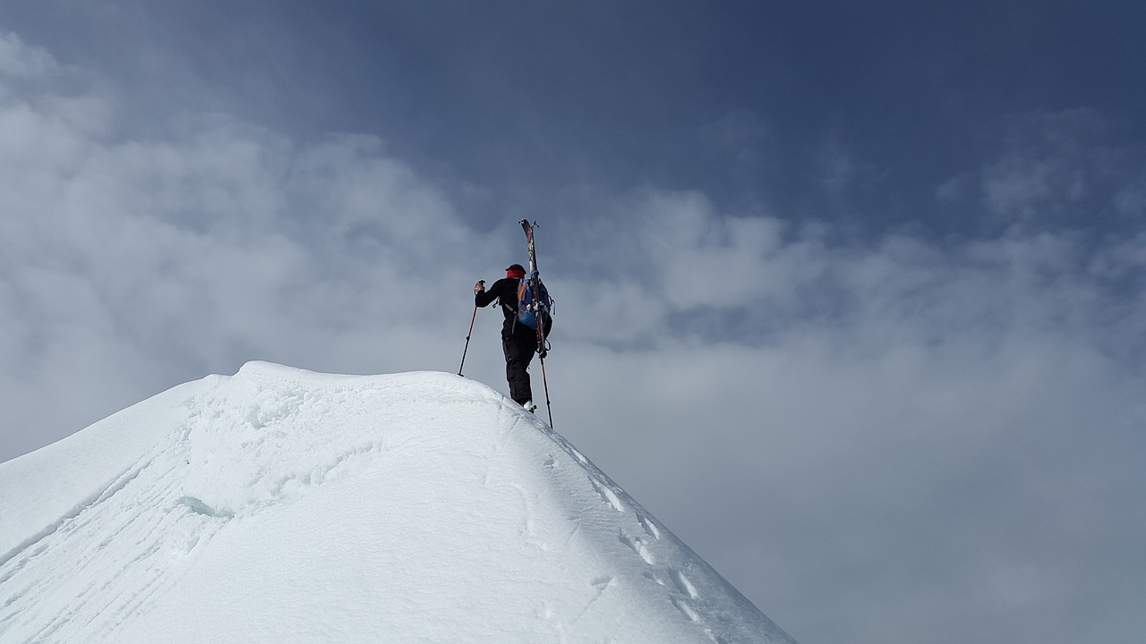 Backcountry Skiiing, Aukščiausiojo Lygio Susitikimas, Alpinizmas, Alpinistas, Sniego Griovys, Alpių, Sniegas, Įvedimas, Aukštas, Sėkmė