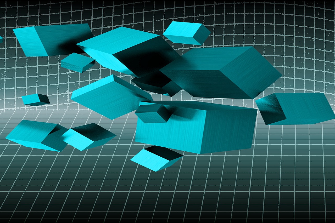 Fonas, Kubas, Aikštės, Tinklelis, Šiuolaikiška, Mėlynas, Kubo Forma, Dizainas, Kvadratas, 3D