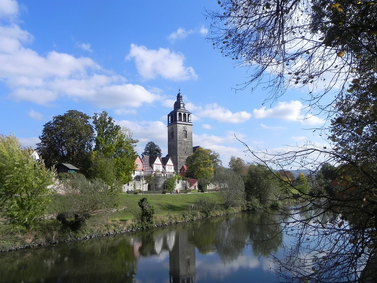 Bad Sooden, Bažnyčia, Allendof, Veidrodis, Vokietija, Nemokamos Nuotraukos,  Nemokama Licenzija