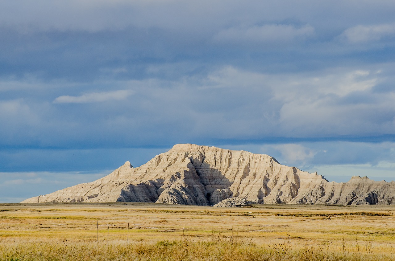 Badlands, Mėlynas Dangus, Pietinė Dakota, Nacionalinis Parkas, Kraštovaizdis, Dangus, Mėlynas, Gamta, Dykuma, Parkas