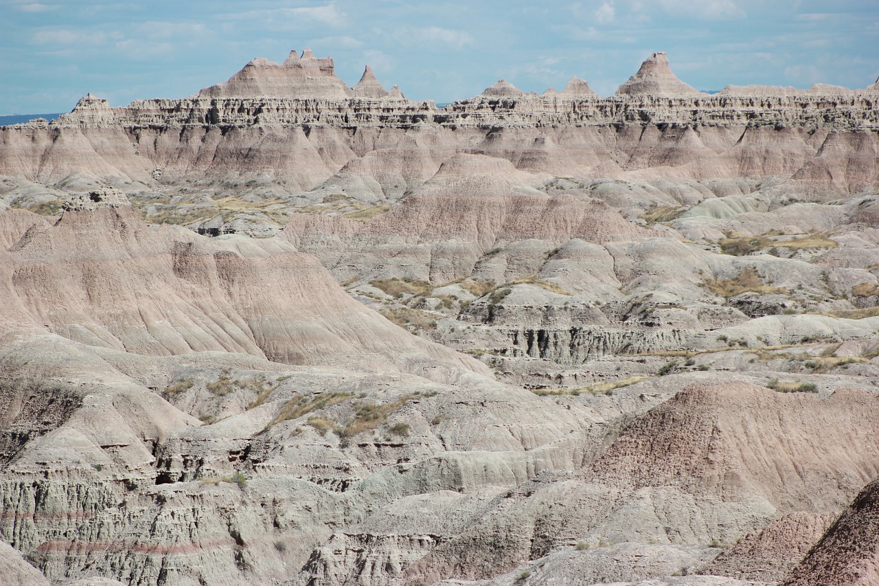 Badlands, Pietinė Dakota, Nacionalinis, Kraštovaizdis, Vaizdingas, Lauke, Rokas, Kanjonas, Geologija, Nuotykis