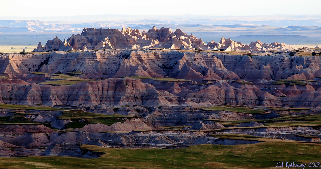 Badlands At Sunset, Pietinė Dakota, Siena, Badlands, Geologija, Kraštovaizdis, Dykuma, Peizažas, Natūralus, Laukiniai