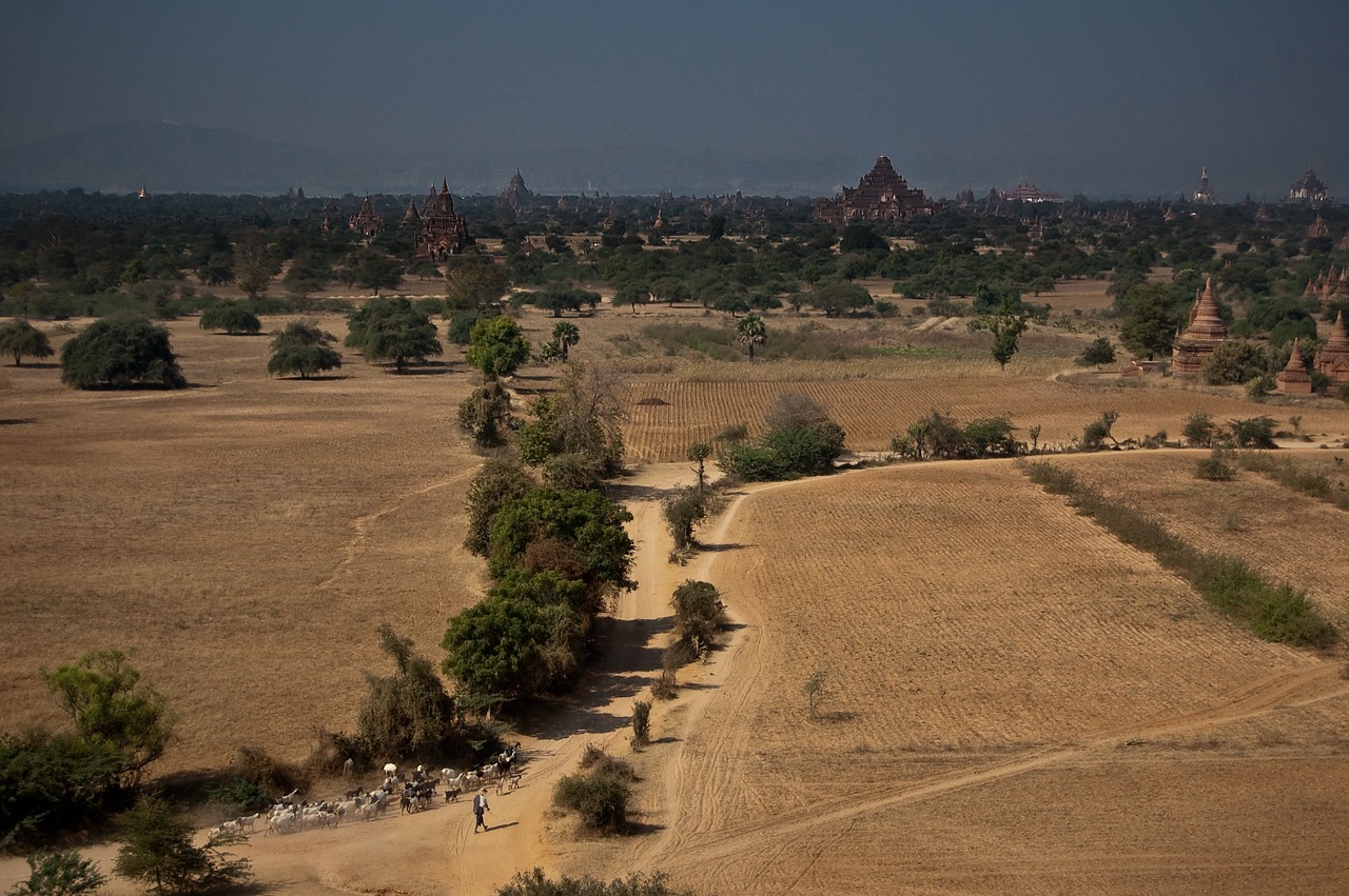 Bagan, Mianmaras, Kelionė, Auksinė Žemė, Senovės, Pagoda, Kraštovaizdis, Asija, Turizmas, Burma