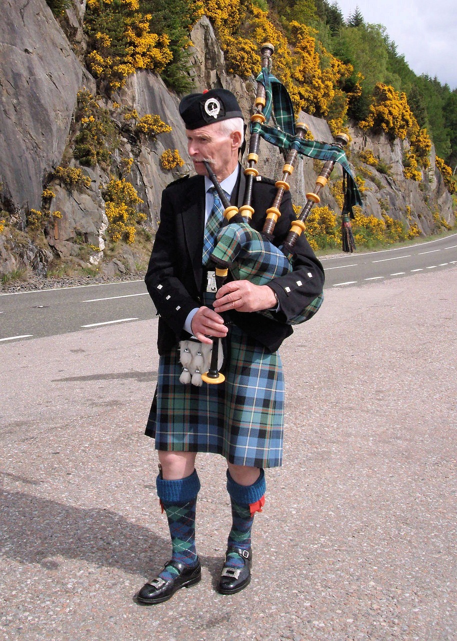 Bagpiper, Lochess, Kilt, Tartanas, Tradicinis, Škotų, Škotų, Kultūra, Highland, Nemokamos Nuotraukos