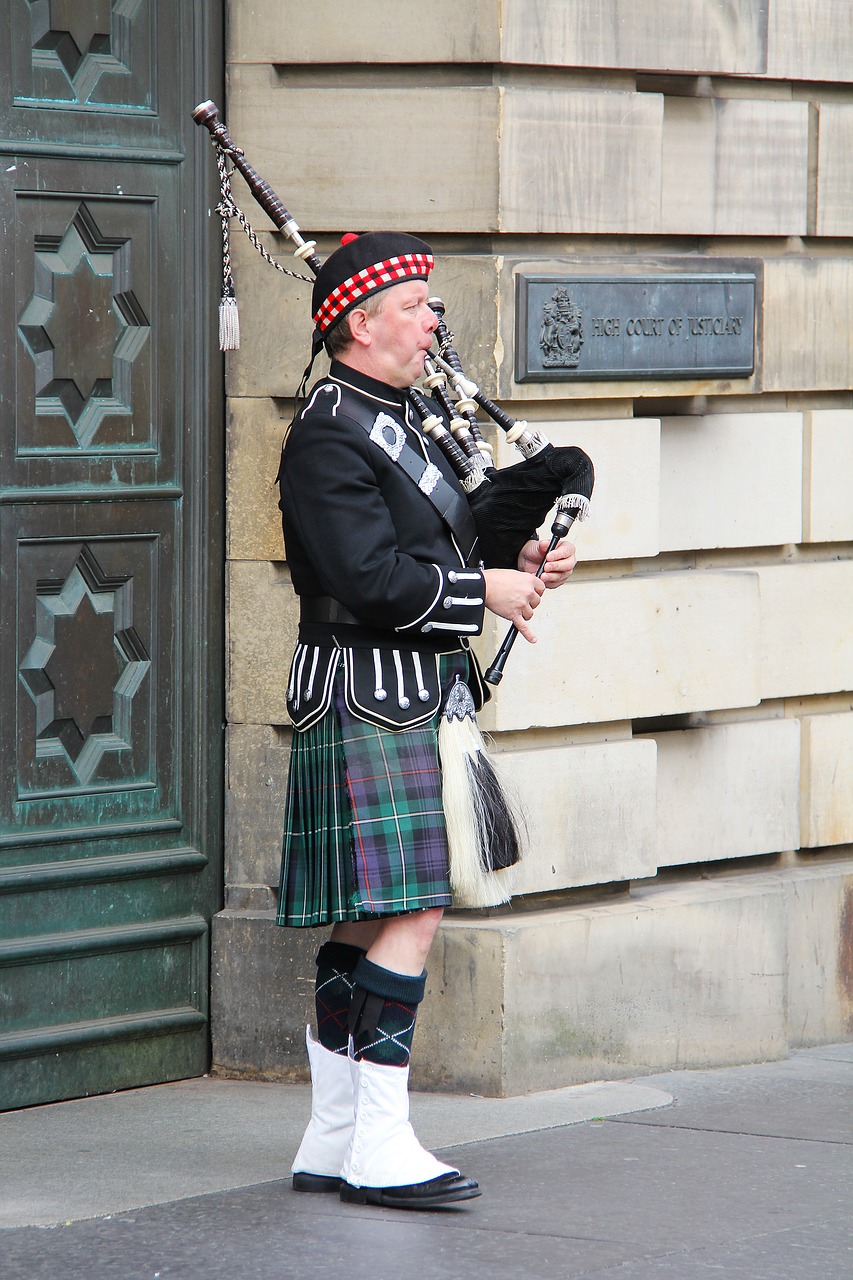 Dulkes, Highlander, Vyras, Asmuo, Muzikinis Instrumentas, Škotija, Edinburgas, Uk, Muzika, Tonai
