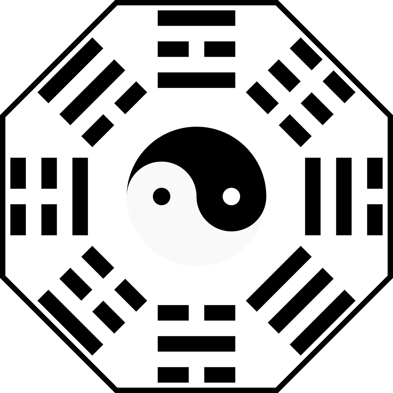 Bagua, Yin Yang, Yang, Yin, Kinai, Simbolis, Feng, Shui, Filosofija, Ženklas