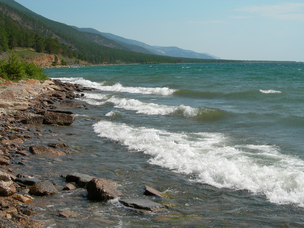 Baikalas, Vanduo, Papludimys, Gamta, Sibiro Ežeras, Nemokamos Nuotraukos,  Nemokama Licenzija