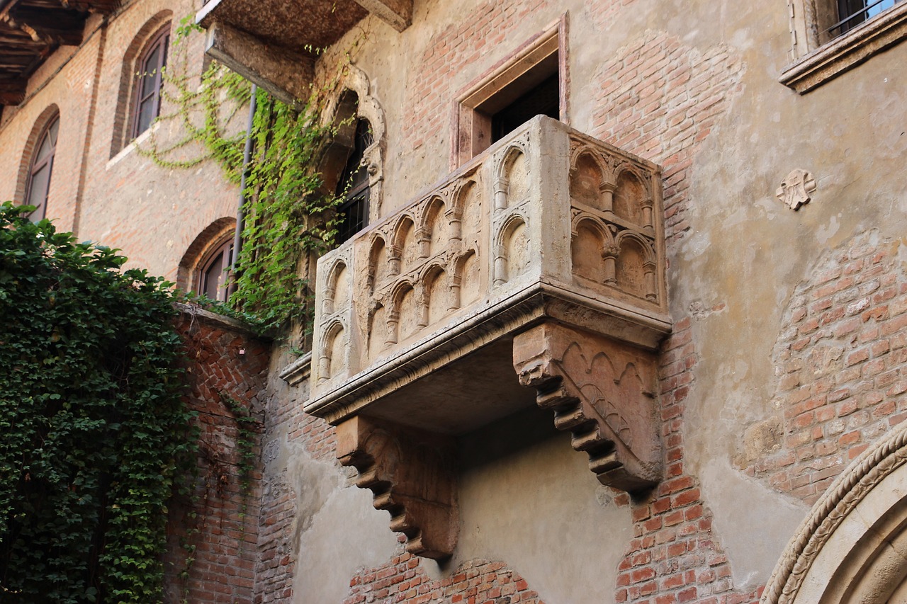 Balkonas, Verona, Veneto, Italy, Paminklas, Turizmas, Akmuo, Senovės, Juliet, Romeo