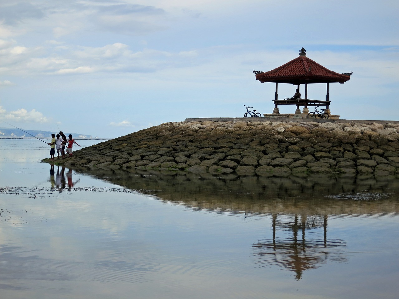 Bali, Žvejyba, Atspindys, Gamta, Indonezija, Kelionė, Papludimys, Vanduo, Sala, Turizmas