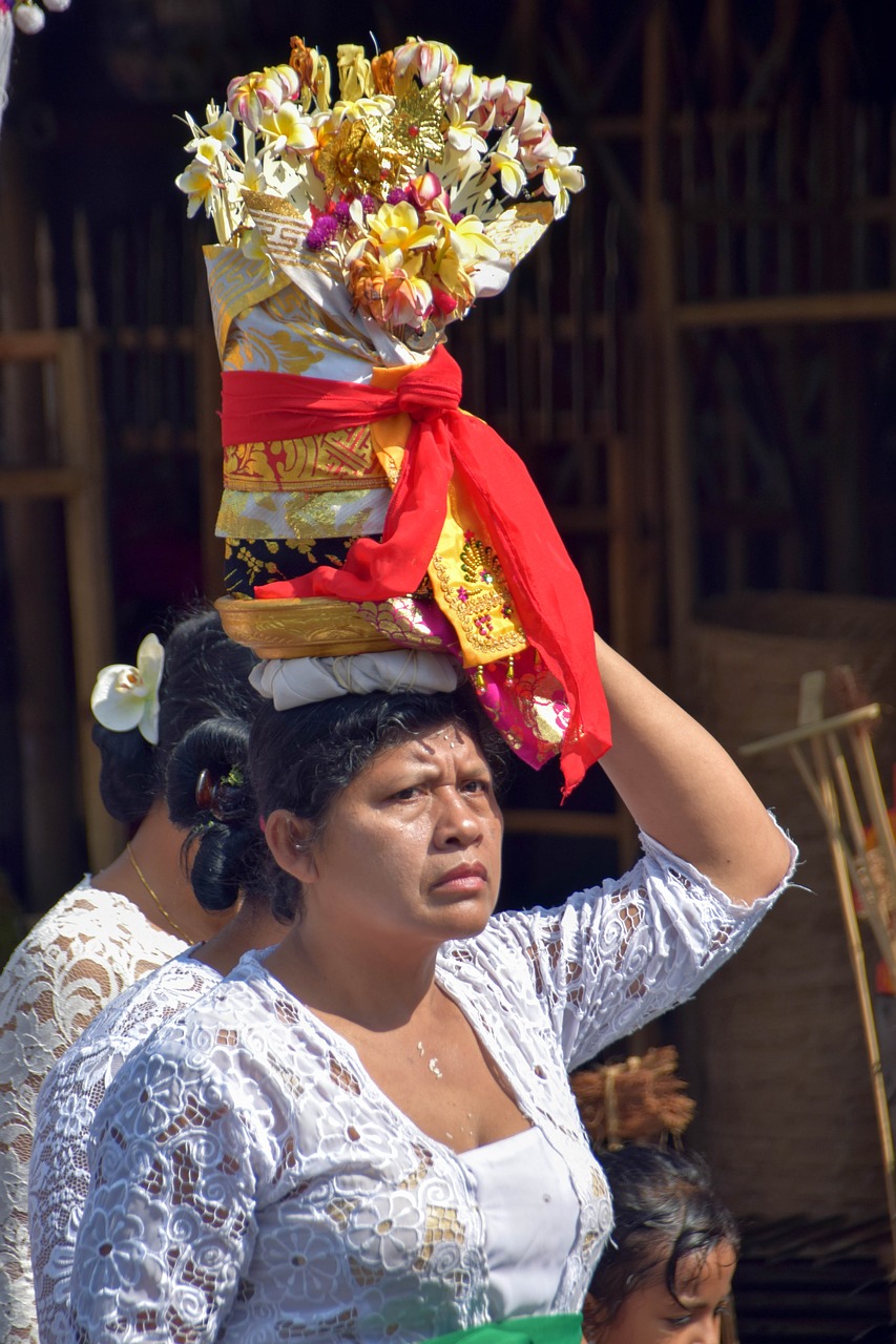 Bali, Indonezija, Kelionė, Žmogus, Balinesenas, Gatvės Ceremonija, Ceremonija, Tradicija, Tradiciškai, Judėti