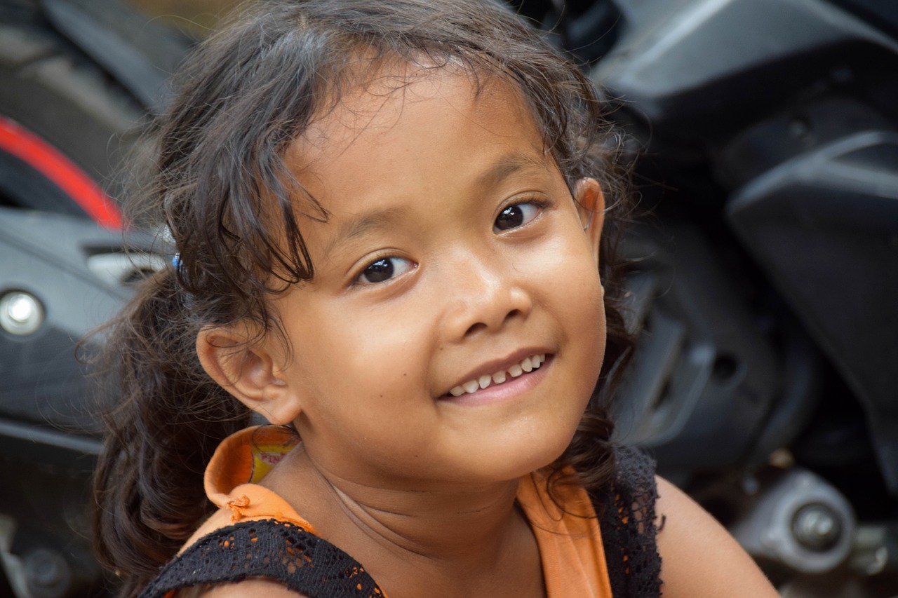 Bali, Indonezija, Kelionė, Vaikas, Mergaitė, Juoktis, Laimingas, Linksmas, Šypsena, Nemokamos Nuotraukos