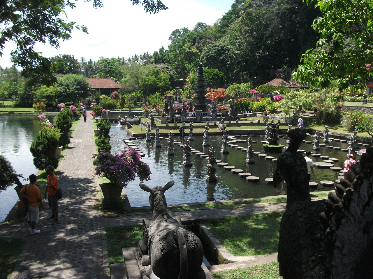 Bali, Indonezija, Asija, Sodas, Žalias, Kelionė, Vanduo, Parkas, Atogrąžų, Šventykla