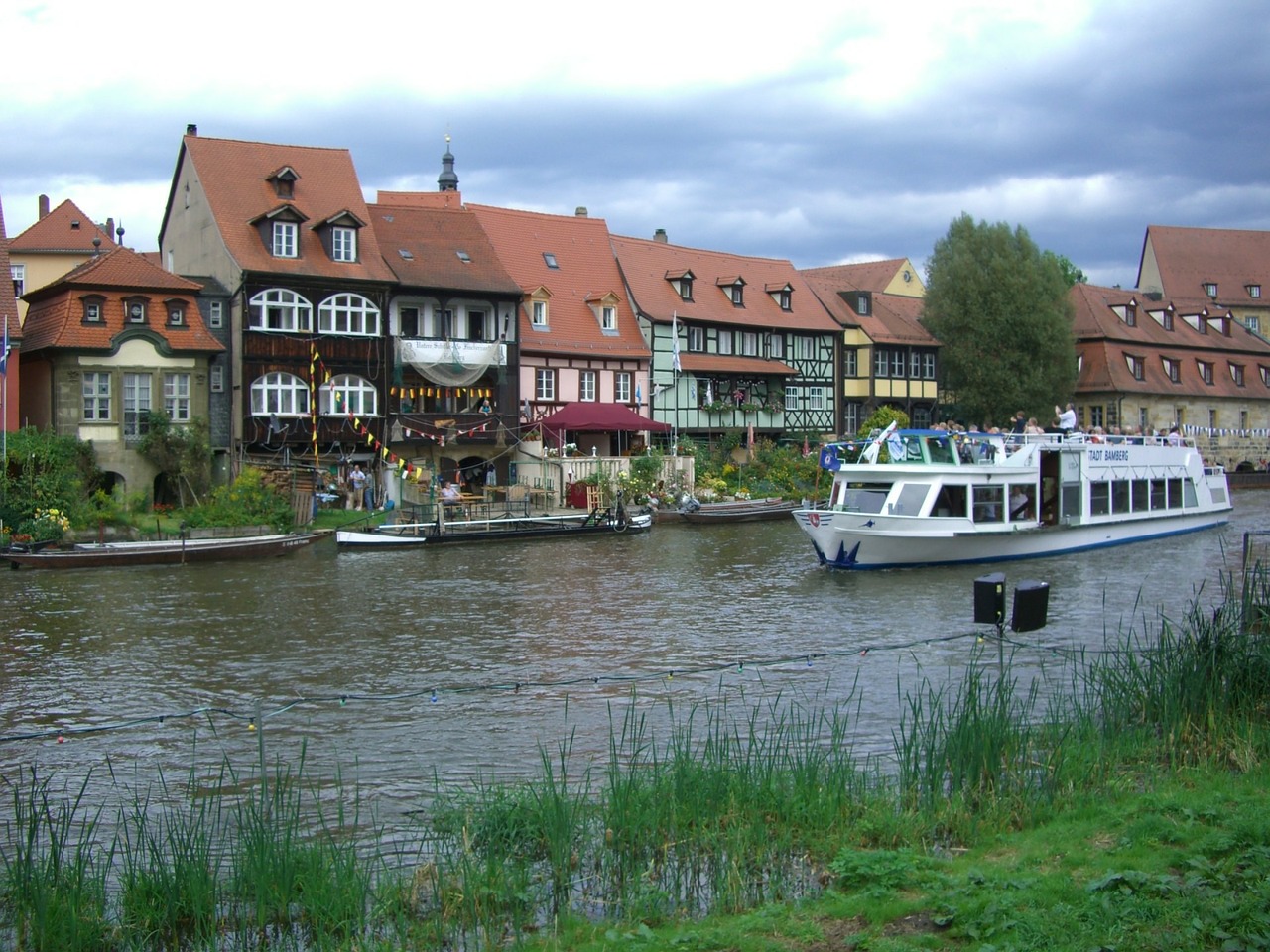 Bamberg, Maža Venecija, Regnitz, Laivas, Eilių Namai, Santūra, Nemokamos Nuotraukos,  Nemokama Licenzija