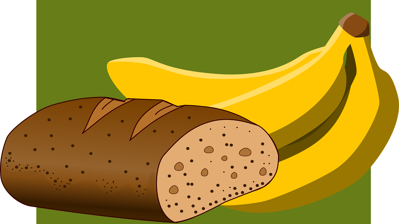 Bananas, Duona, Ruda, Maistas, Vaisiai, Žalias, Geltona, Nemokama Vektorinė Grafika, Nemokamos Nuotraukos,  Nemokama Licenzija