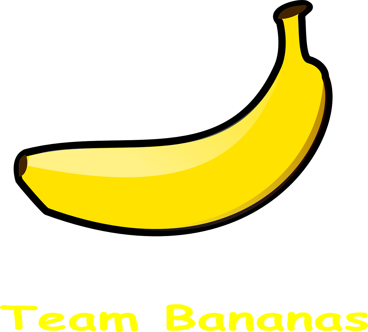 Bananas, Komandos Logotipas, Vaisiai, Maistas, Šviežias, Vitaminai, Prinokę, Geltona, Mityba, Laimingas