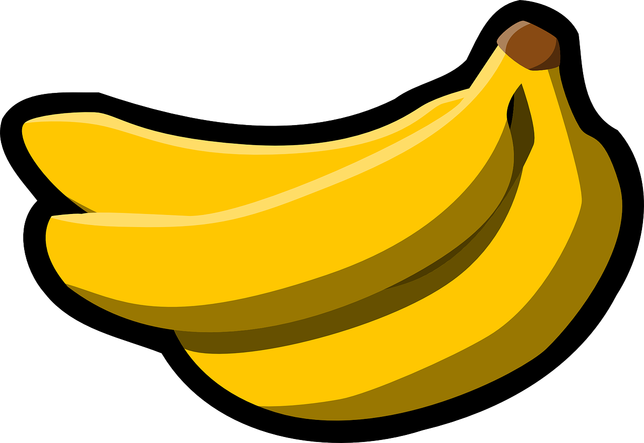 Bananai, Maistas, Vaisiai, Geltona, Nemokama Vektorinė Grafika, Nemokamos Nuotraukos,  Nemokama Licenzija