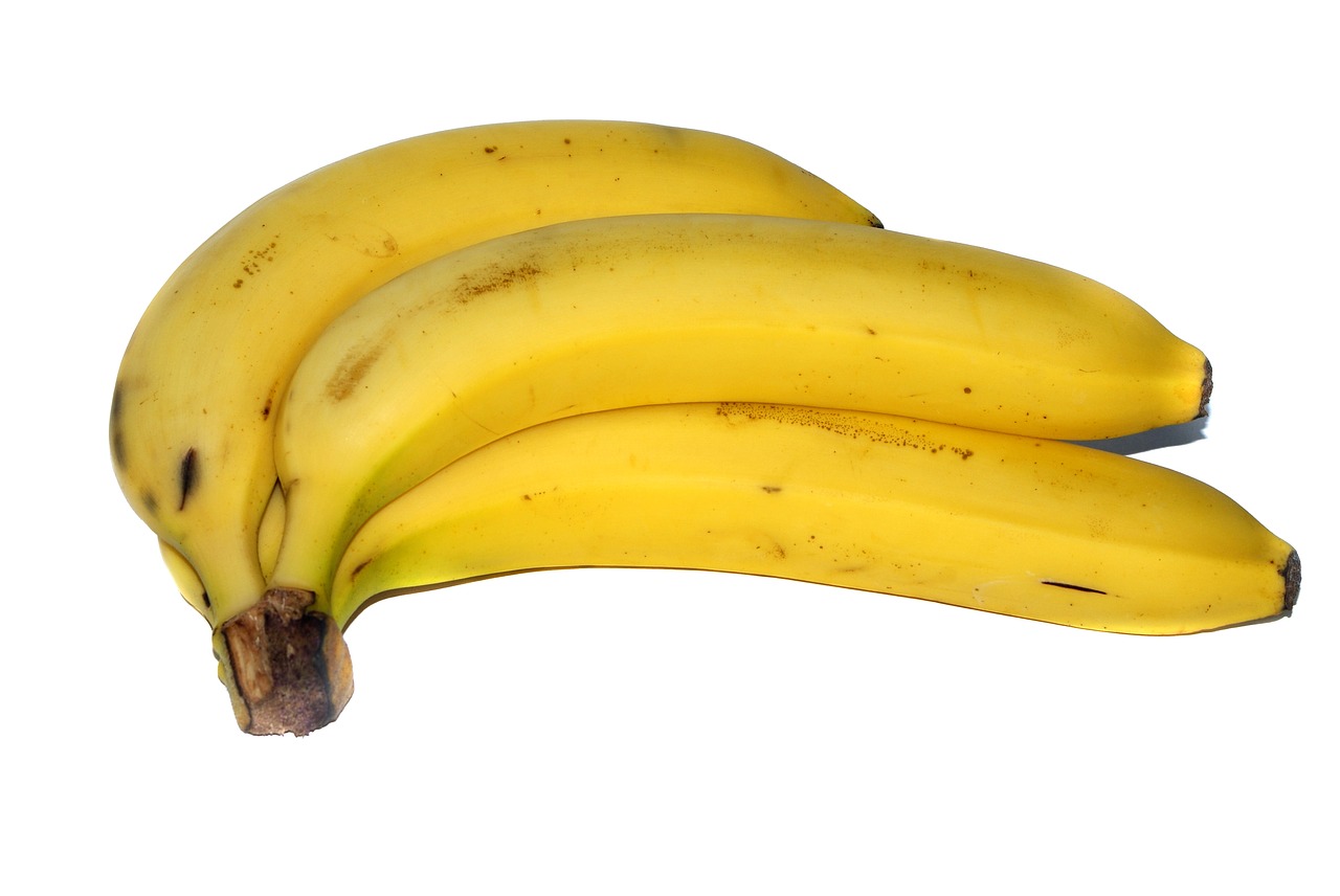 Bananai, Vaisiai, Valgymas, Geltona, Balta, Izoliuotas, Fonas, Šviežias, Bananas, Nemokamos Nuotraukos