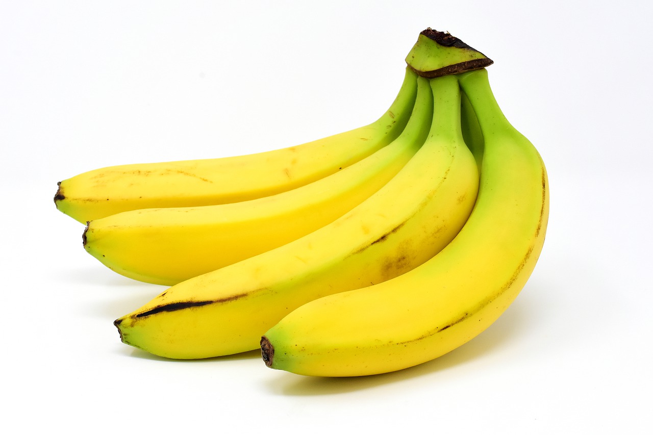Bananai, Vaisiai, Skanus, Saldus, Geltona, Vaisiai, Vitaminai, Maistas, Gamta, Prinokę