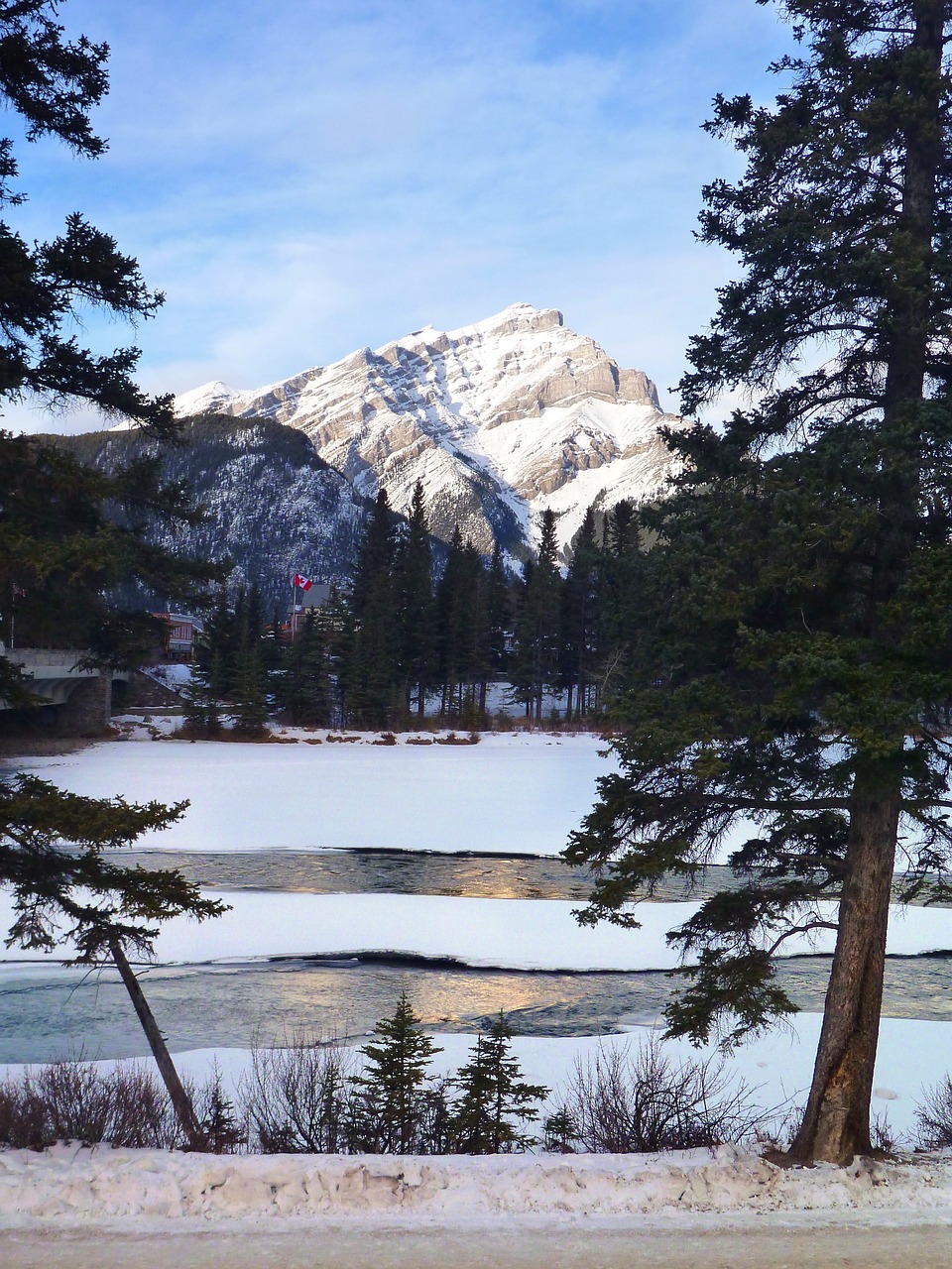 Banff, Kraštovaizdis, Žiema, Šaltas, Žiemos Peizažas, Medžiai, Kalnai, Sniegas, Aukščiausiojo Lygio Susitikimas, Nemokamos Nuotraukos
