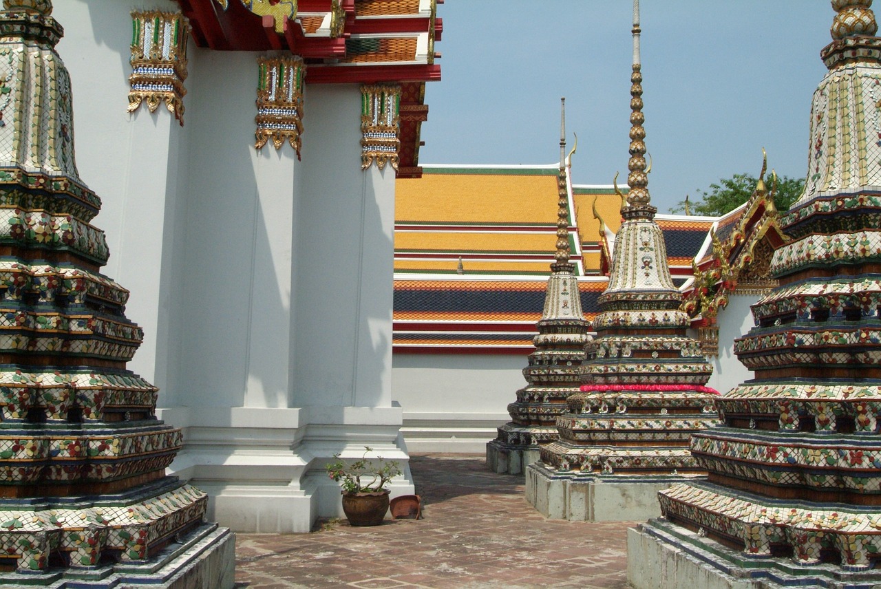Bangkokas, Tailandas, Architektūra, Asija, Šventykla, Šventyklos Kompleksas, Šventykla, Budizmas, Paauksuotas, Nemokamos Nuotraukos