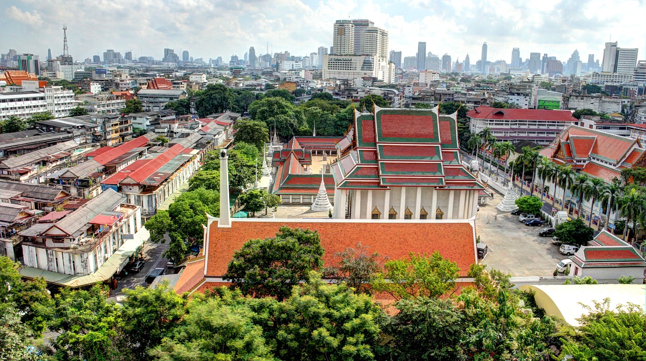 Bangkokas, Tailandas, Šventykla, Miesto Panorama, Hdr, Miestas, Panorama, Asija, Nemokamos Nuotraukos,  Nemokama Licenzija