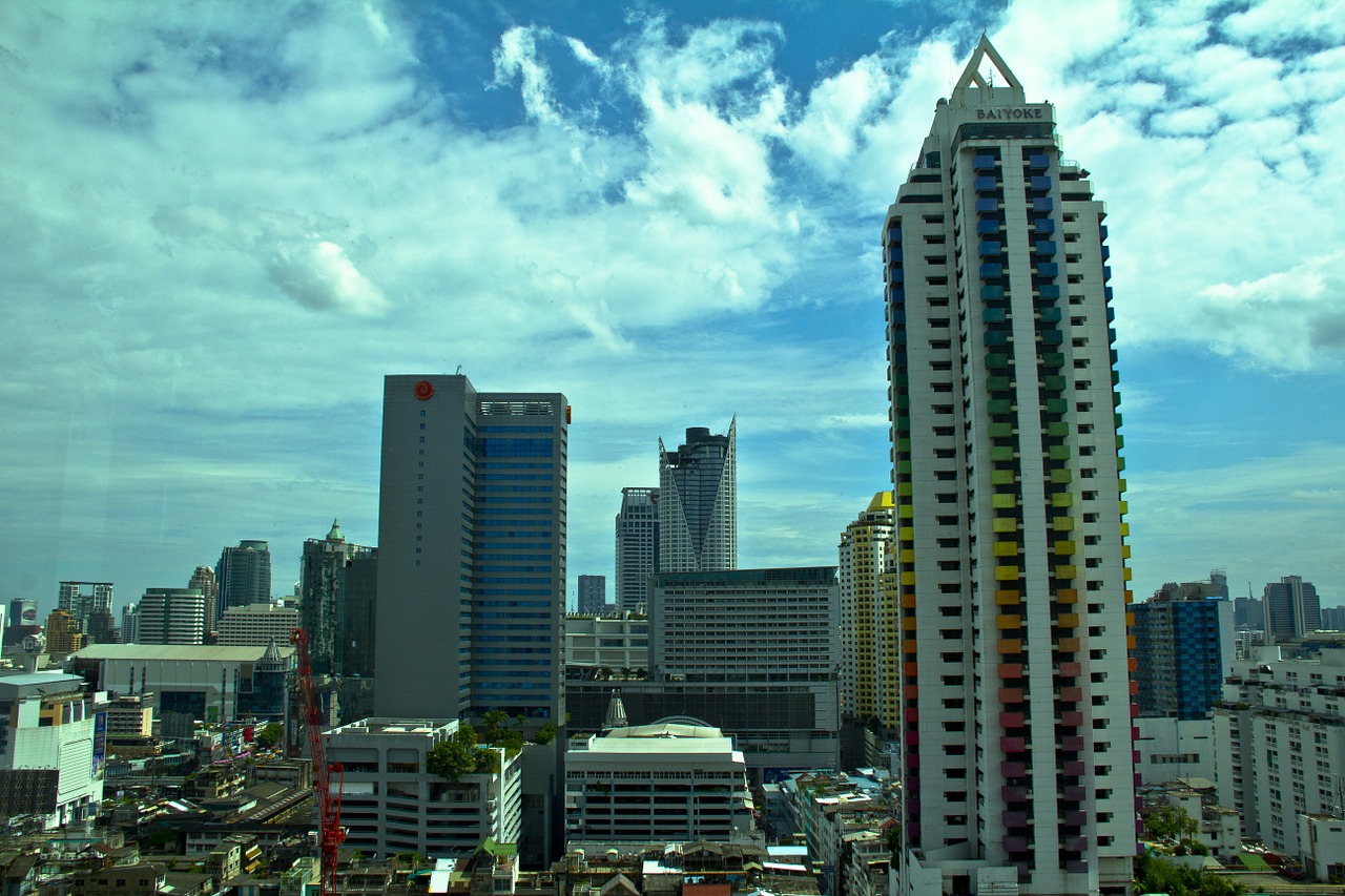 Bangkokas, Tailandas, Miestas, Miesto, Miesto Panorama, Panorama, Pastatai, Metropolis, Asija, Miestas