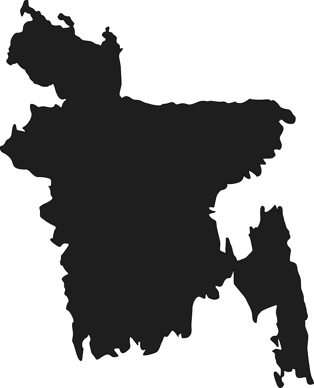Bangladešas, Бенгальский, Žemėlapis, Šalis, Nemokama Vektorinė Grafika, Nemokamos Nuotraukos,  Nemokama Licenzija