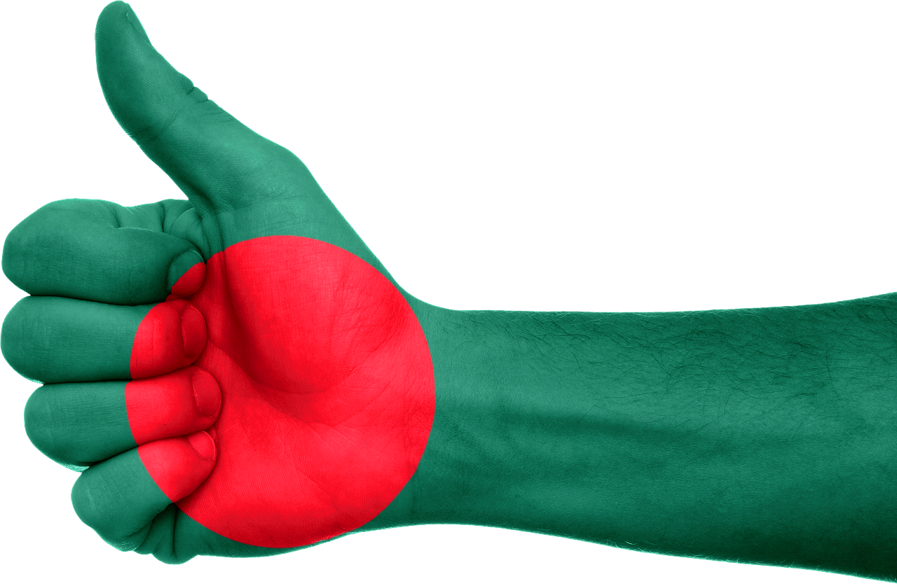 Bangladešas, Vėliava, Ranka, Nacionalinis, Šalis, Patriotizmas, Patriotinis, Simbolis, Nykščiai Aukštyn, Nemokamos Nuotraukos