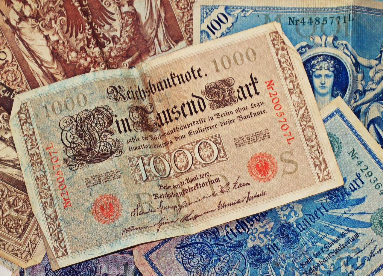 Banknotai, Imperijos Banknotas, Valiuta, Infliacija, Vokietija, Ženklas, Sąskaitos, Pinigai, Popieriniai Pinigai, Sumokėti