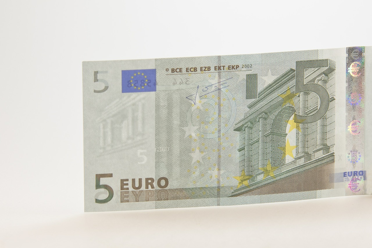 Banknotas, Euras, Sąskaitą, Penki, Dolerio Kupiūra, Valiuta, 5, Europa, Finansų Pasaulis, Nemokamos Nuotraukos