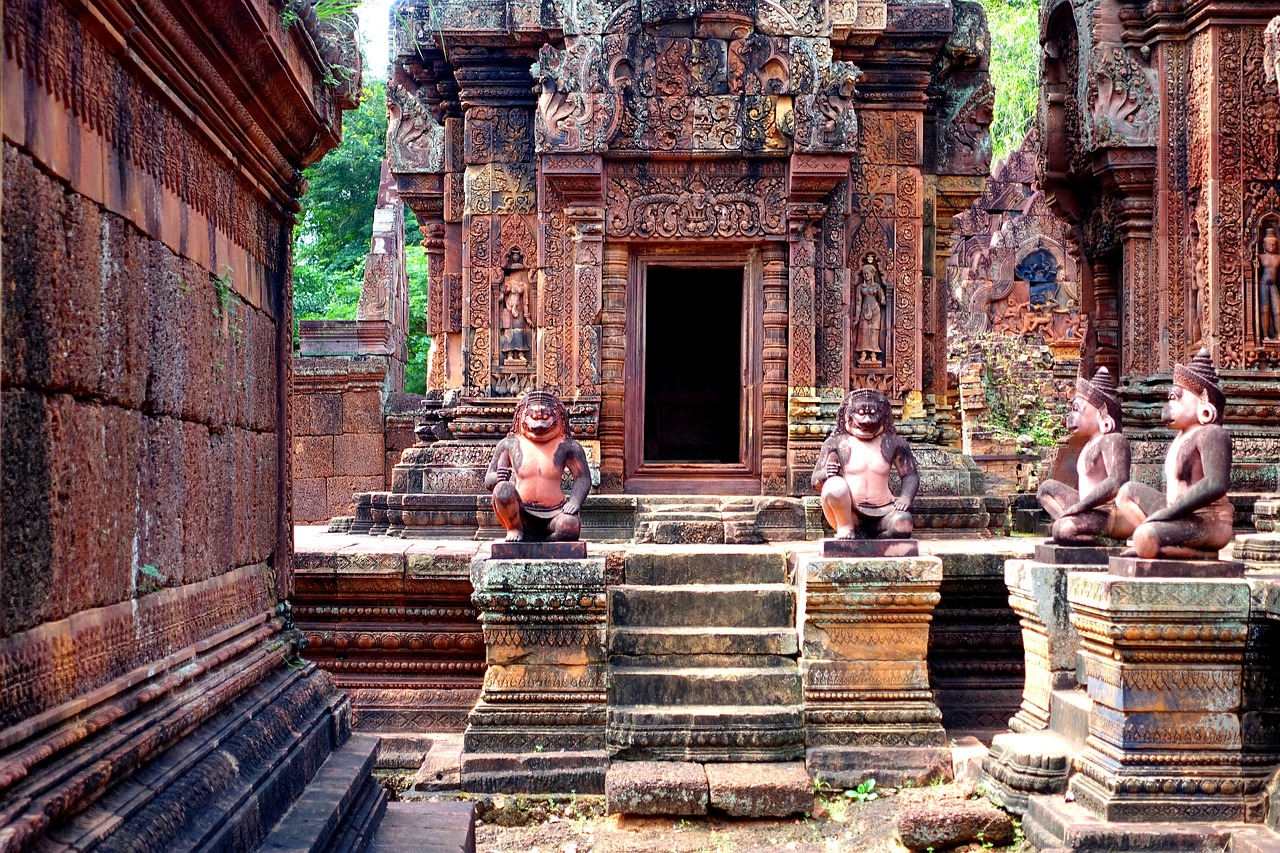 Banteay Srei, Šventyklos Kompleksas, Asija, Statulos, Asurawächter, Nemokamos Nuotraukos,  Nemokama Licenzija