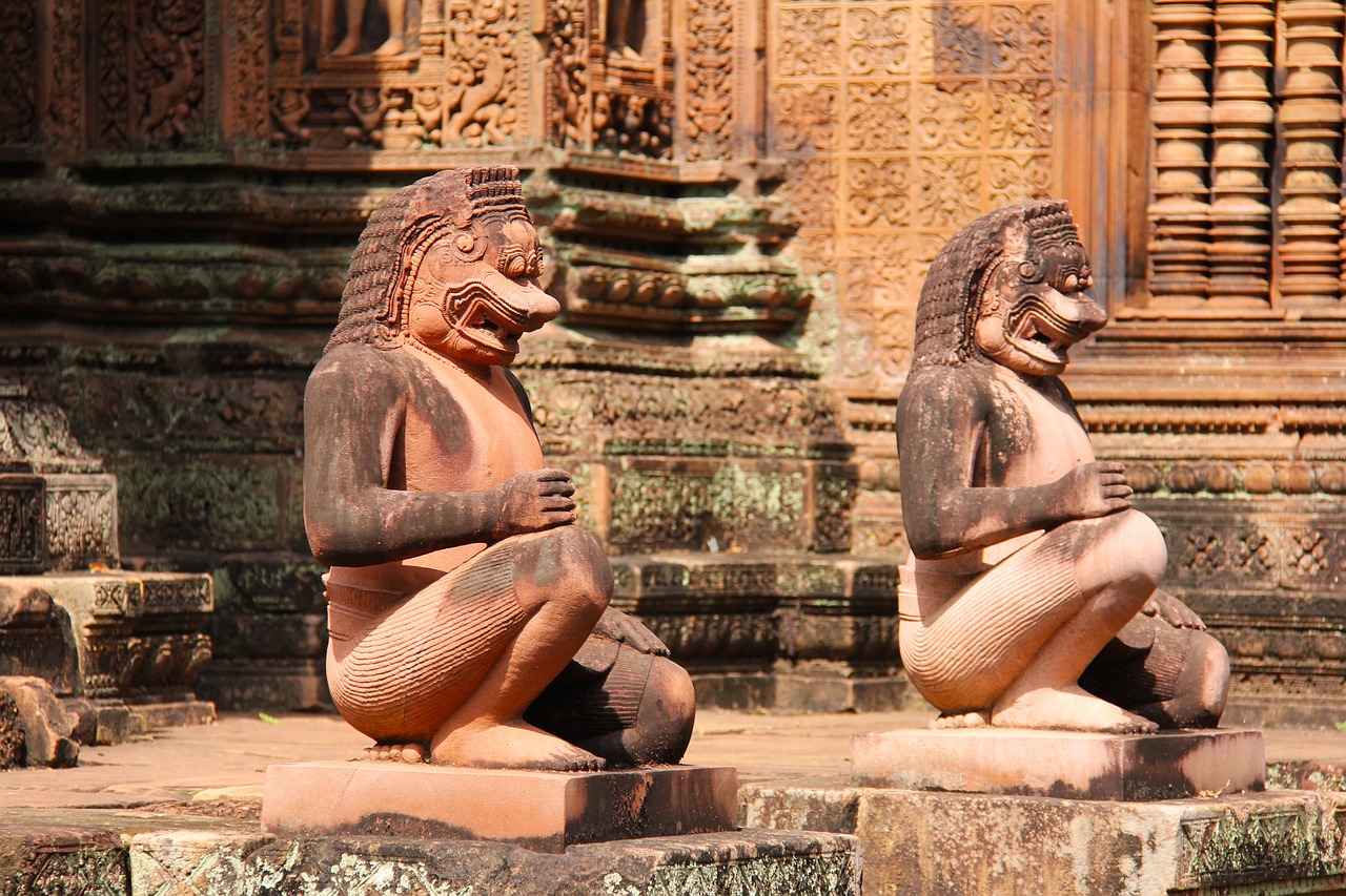 Banteay Srei, Šventykla, Kelionė, Senovinis, Senas, Gražus, Angkor Wat, Siem Grižti, Kambodža, Asija