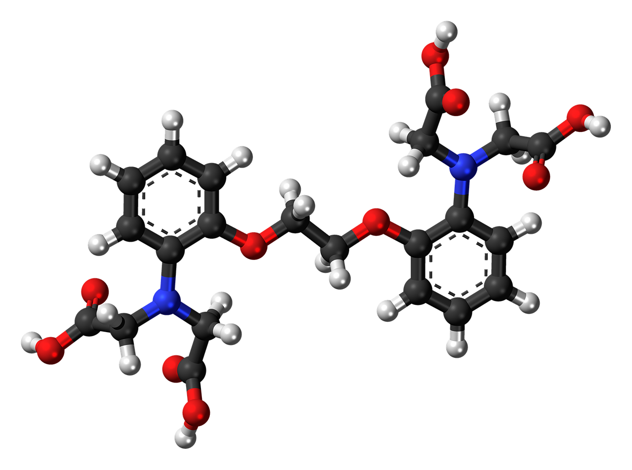 Bapta, Molekulė, Rutulys, Stick, Modelis, Tetraacetic, Rūgštis, Chemija, Chelatinis Agentas, Nemokamos Nuotraukos