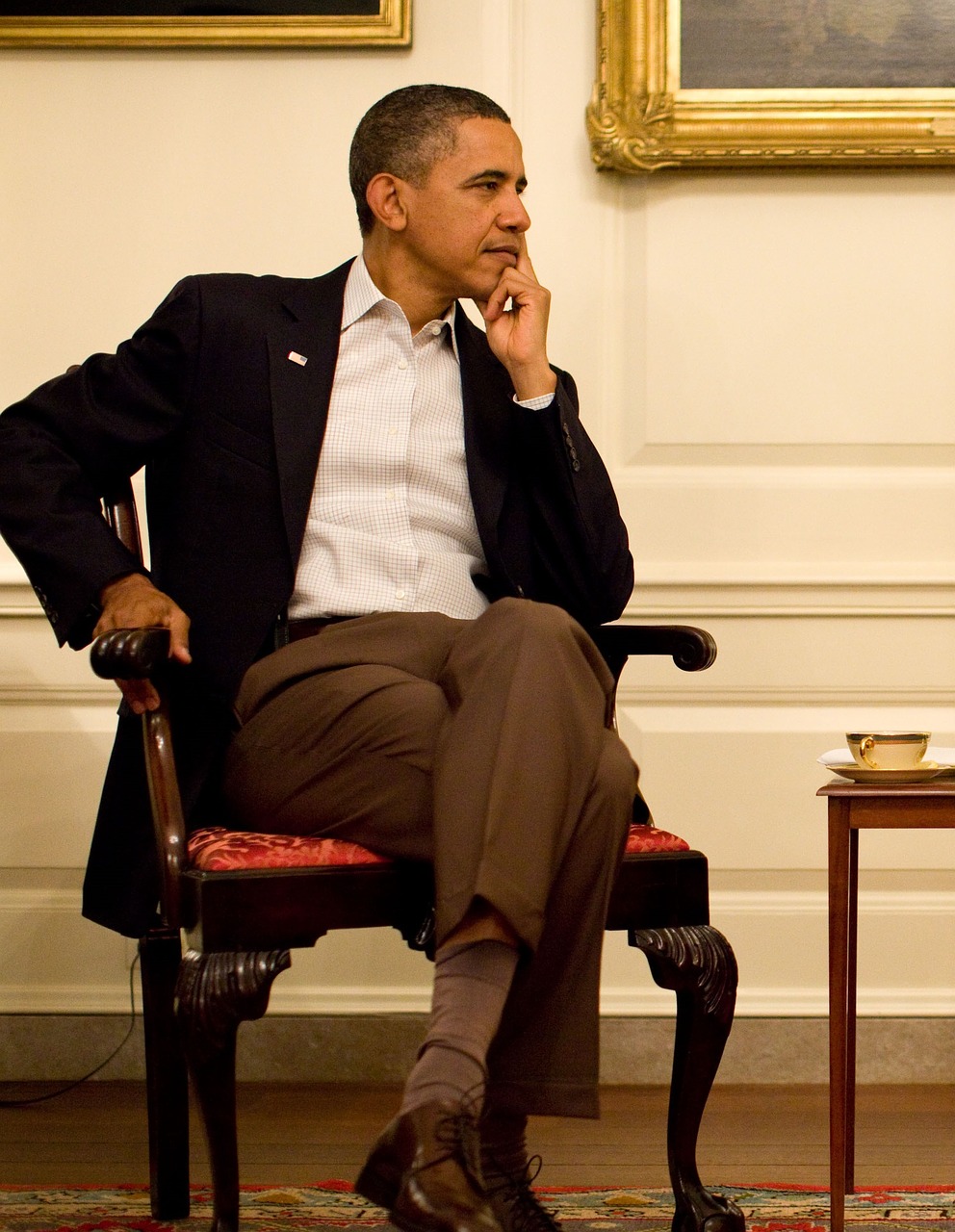Barakas Obama, 2011, Sąmoningas, Décontraté, Portretas, Oficiali Nuotrauka, Diagramos Kambarys, Baltas Namas, Vašingtonas, Prezidento Rezidencija