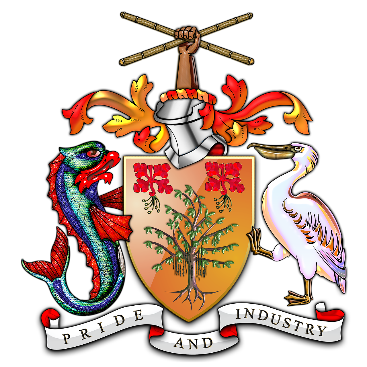 Barbados, Barbados Herbas, Barbados Coa, Barbadosas 3-Asis Herbas, Barbados Valstybinė Emblema, Heraldika, Pasaulio Heraldika, Nemokamos Nuotraukos,  Nemokama Licenzija