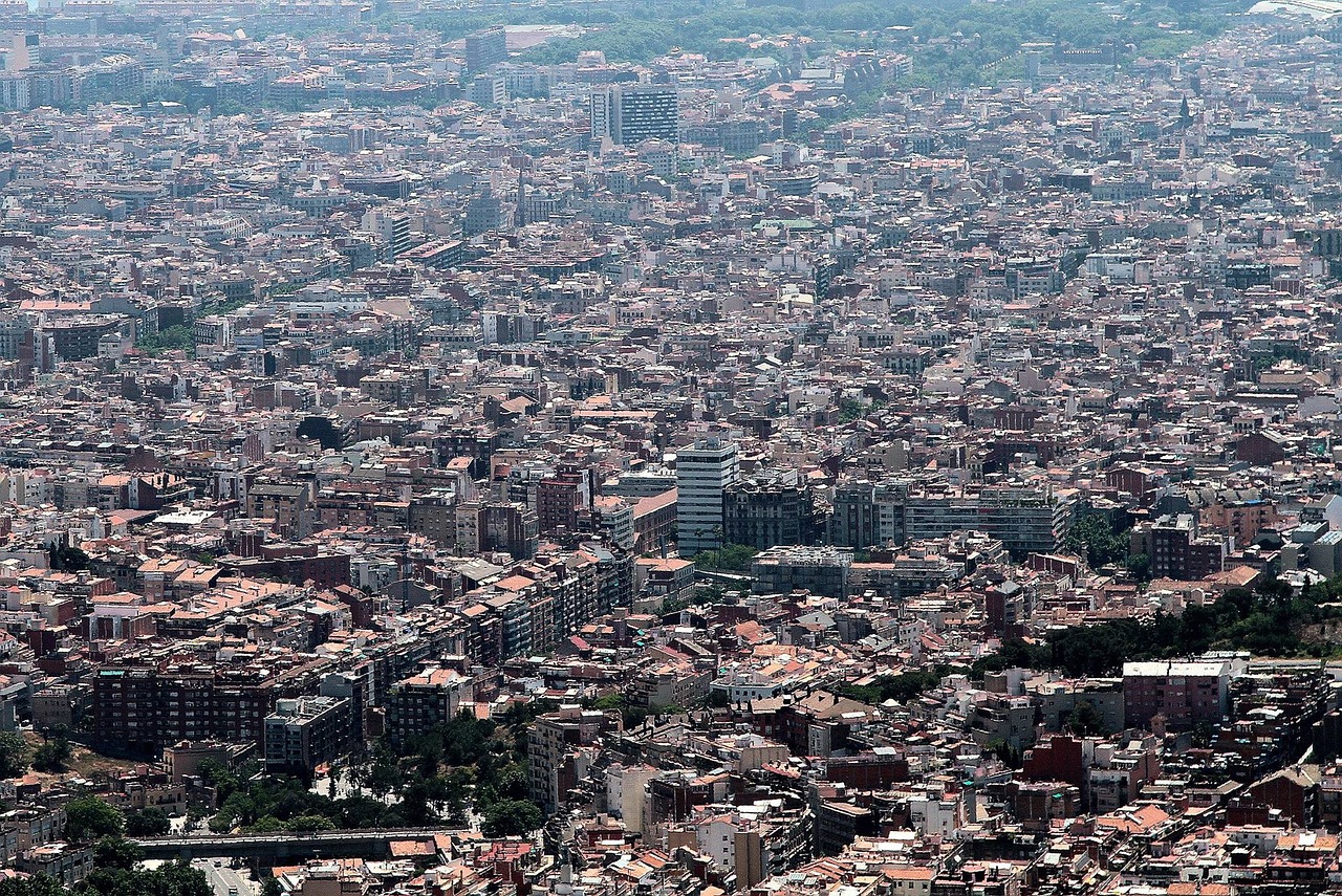 Barcelona, Miestas, Panorama, Didelis Miestas, Pastatai, Architektūra, Antstatas, Miesto Aglomeracija, Turizmas, Miesto Panorama