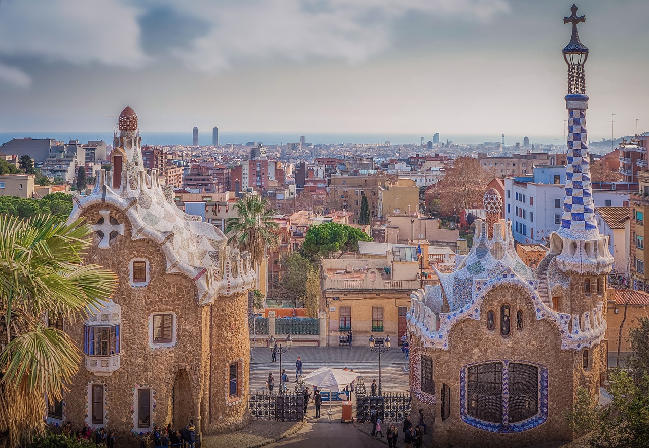 Barcelona,  Ispanija,  Guell Parkas,  Gaudi,  Architektūra,  Miestas,  Spalva,  Katalonija,  Mozaika,  Be Honoraro Mokesčio