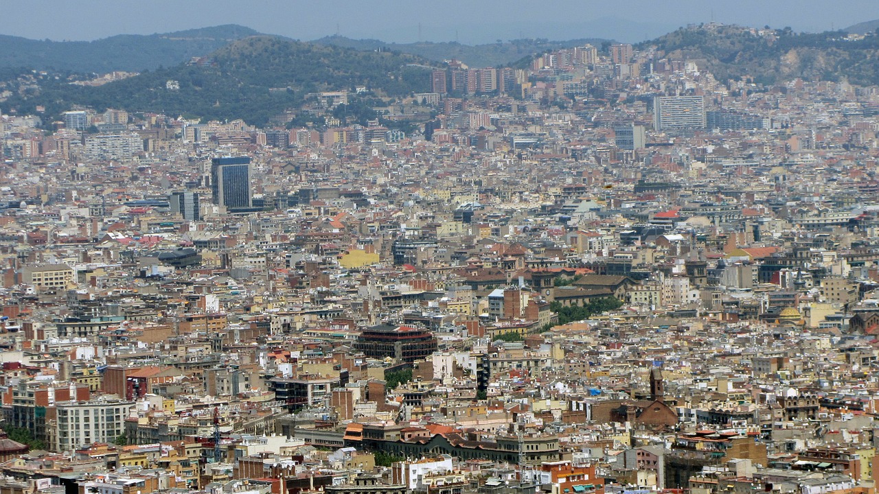 Barcelona, Miestas, Centras, Peržiūros, Architektūra, Miestai, Katalonija, Miesto, Miesto Centras, Pastatai