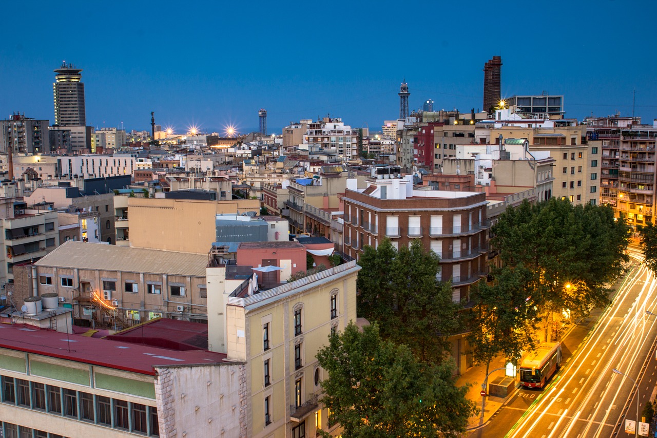 Barcelona, Naktis, Terasa, Miestas, Nemokamos Nuotraukos,  Nemokama Licenzija