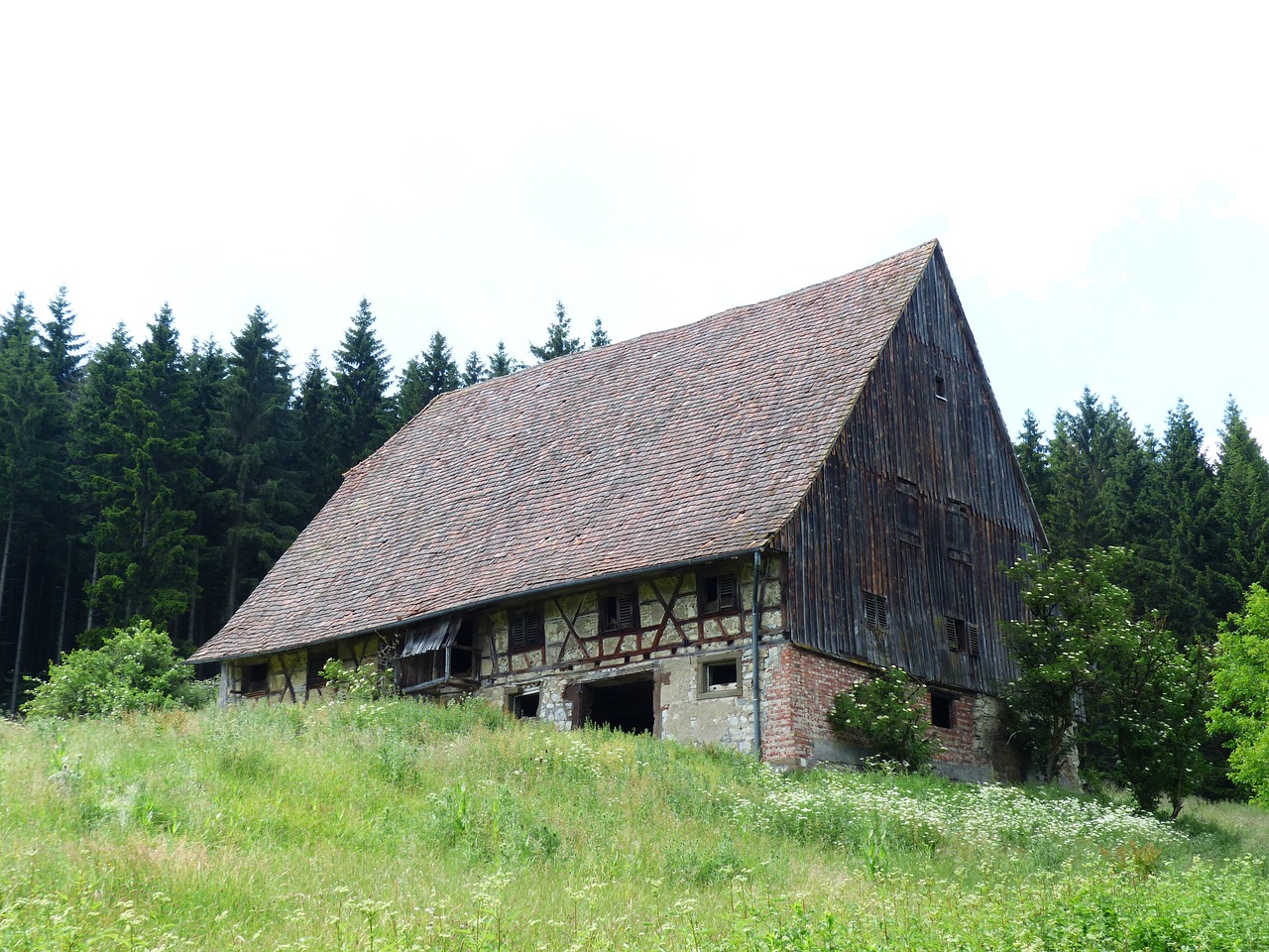 Tvartas, Žemės Ūkio, Šlifavimo, Žemės Ūkis, Santvara, Stogo, Fachwerkhaus, Oberhausen, Gyvena, Nemokamos Nuotraukos