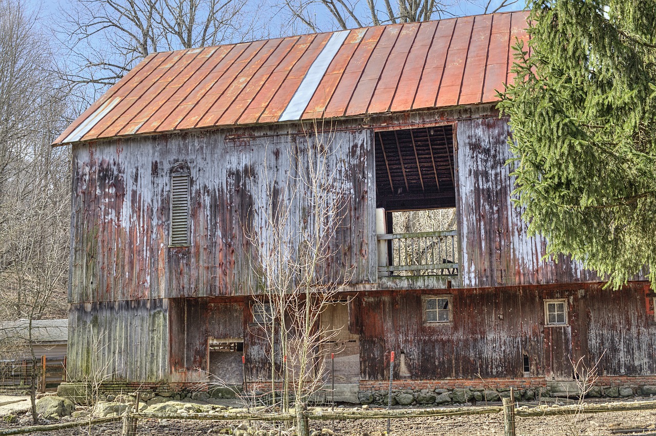 Tvartas, Kaimiškas, Paliktas, Ištemptas, Barniai, Ohio, Skaitmeninis Menas, Kaimas, Vaizdingas, Šalis