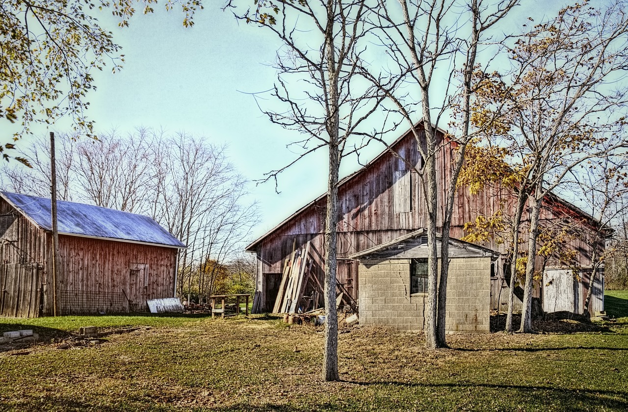 Tvartas, Kaimiškas, Barniai, Ohio, Skaitmeninis Menas, Kaimas, Vaizdingas, Šalis, Kaimas, Peizažas