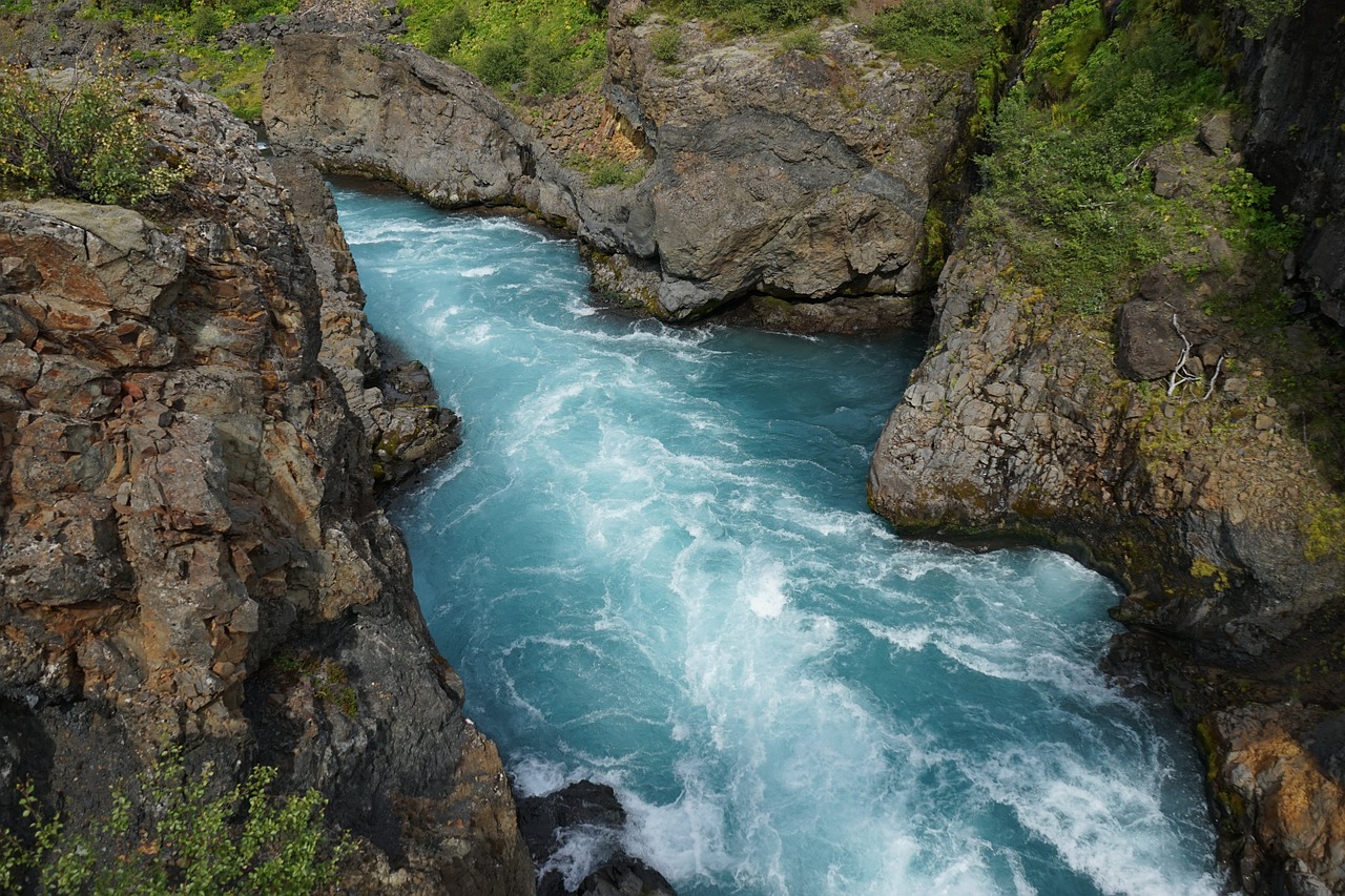 Barnafoss, Iceland, Krioklys, Kraštovaizdis, Gamta, Vanduo, Nemokamos Nuotraukos,  Nemokama Licenzija