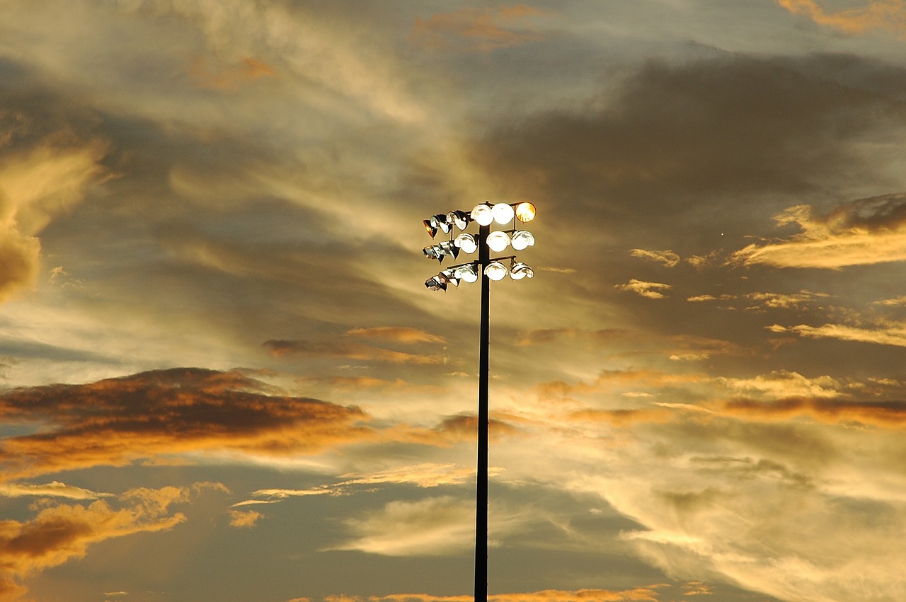 Beisbolas, Stadionas, Žibintai, Saulėlydis, Laukas, Sportas, Komanda, Amerikietis, Lygos, Kampas