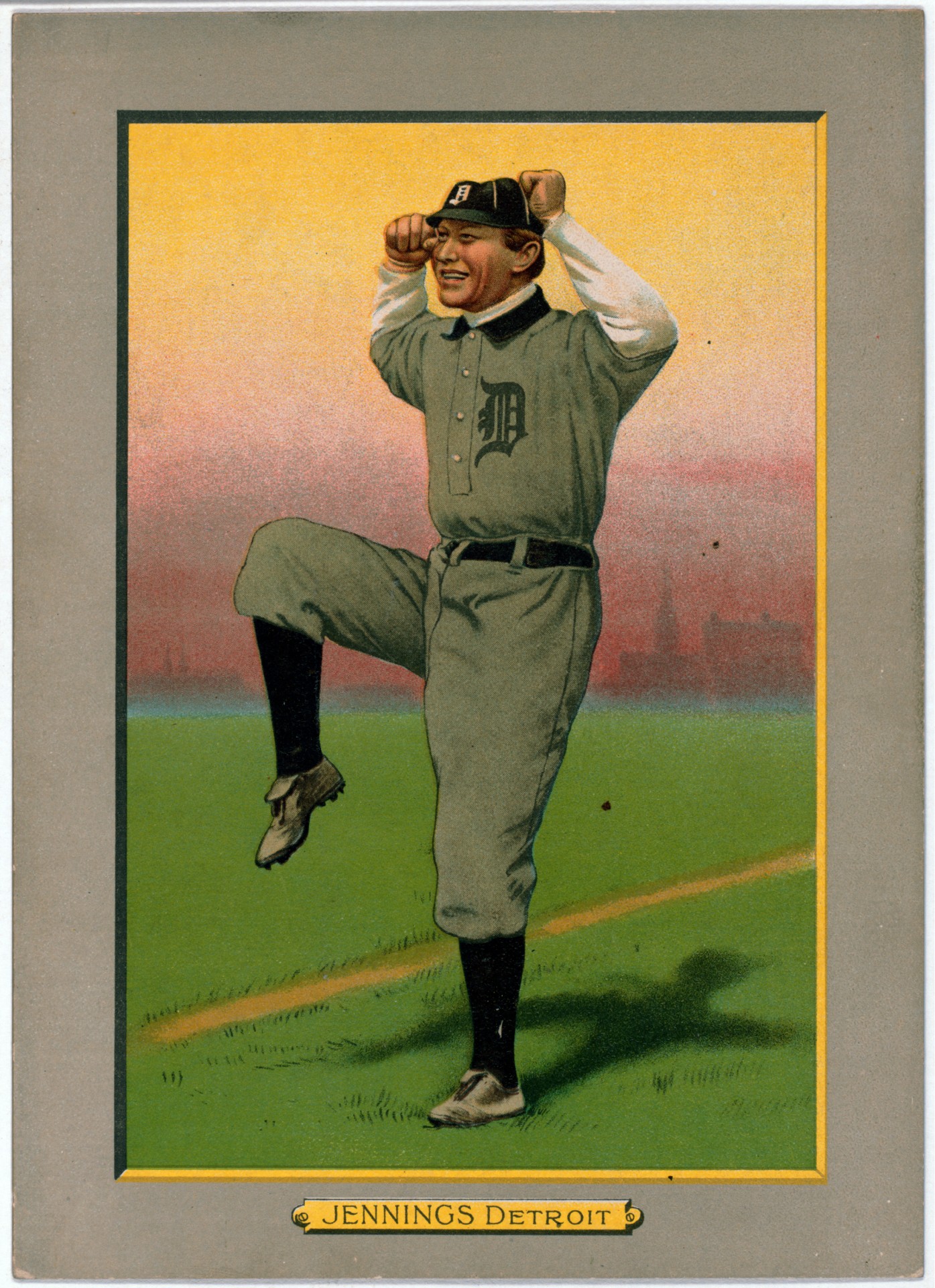 Beisbolas,  Sportas,  Vintage,  Seni & Nbsp,  1911 & Nbsp,  Detroitai & Nbsp,  Tigrai,  Jennings,  Rankos & Nbsp,  Spalvos