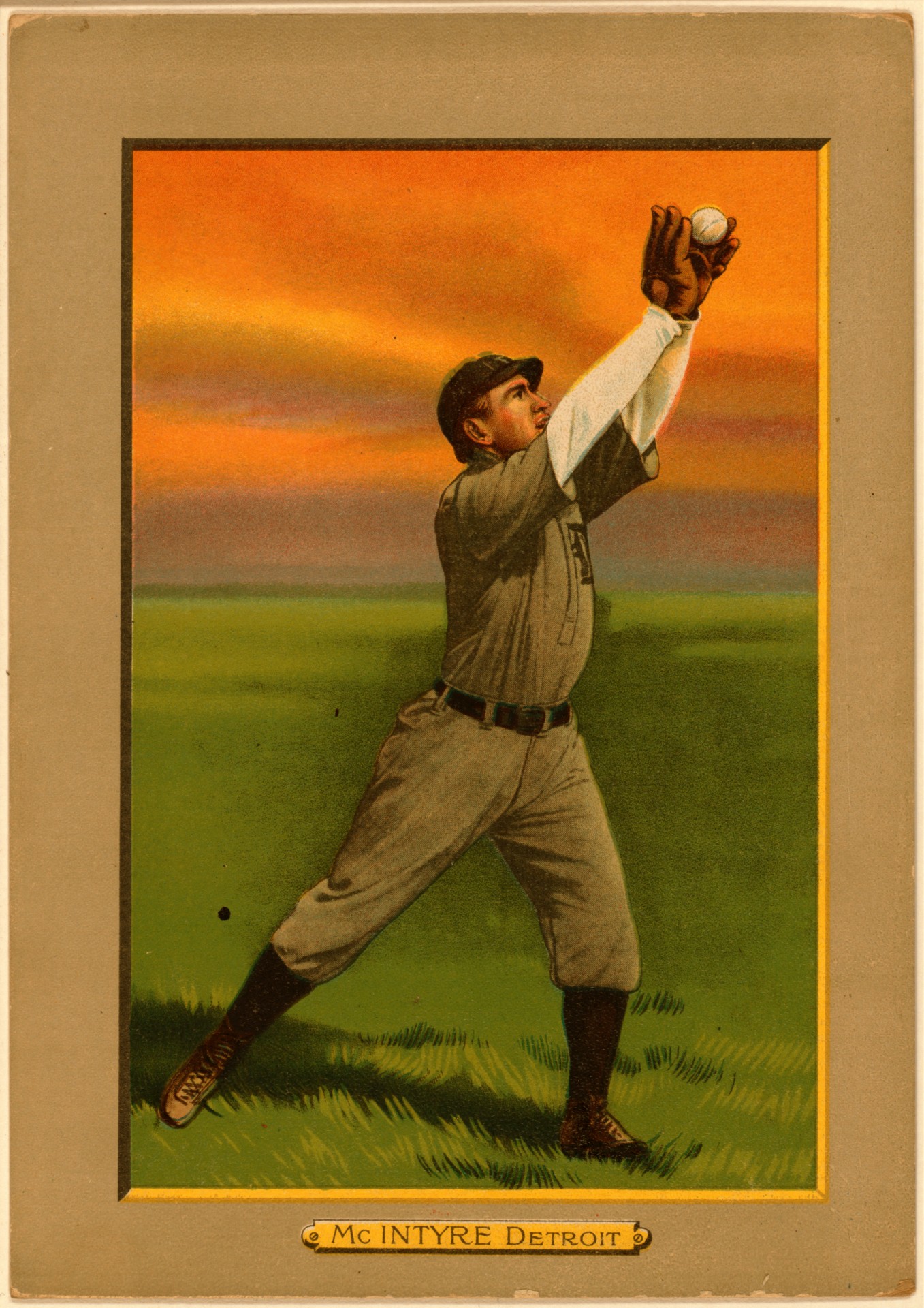 Beisbolas,  Sportas,  Vintage,  Senas,  1911,  Detroit & Nbsp,  Tigrai,  Mcintyre,  Rankos & Nbsp,  Spalvos
