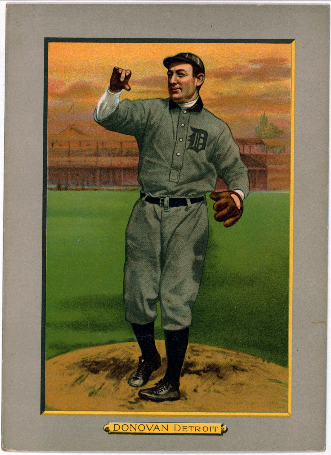 Beisbolas,  Sportas,  Vintage,  Senas,  1911,  Detroit & Nbsp,  Tigrai,  Donovanas,  Rankos & Nbsp,  Spalvos