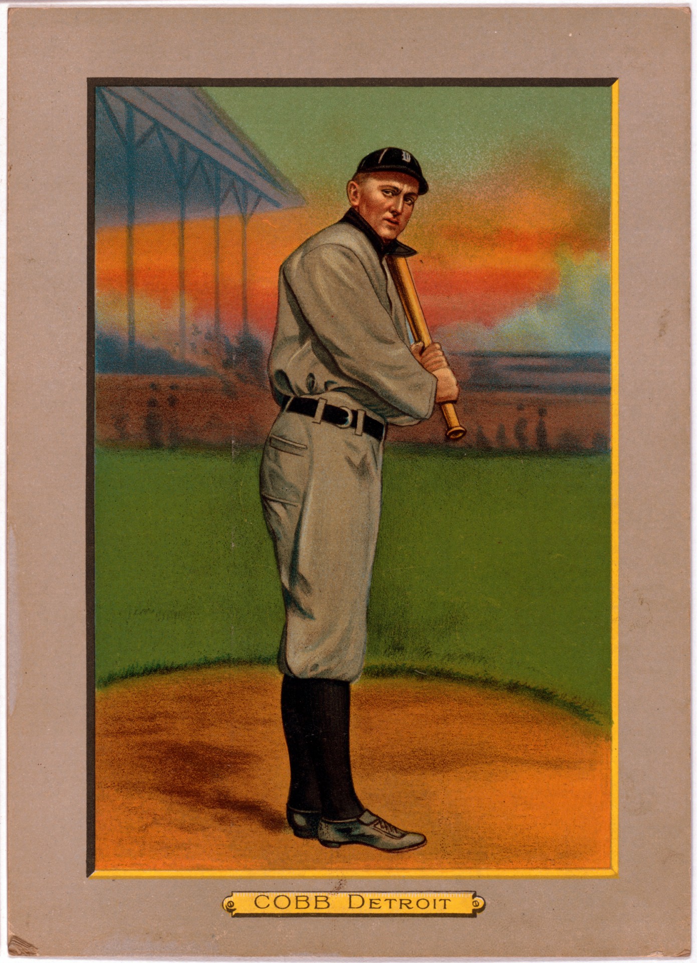 Beisbolas,  Sportas,  Vintage,  Senas,  1911,  Detroit & Nbsp,  Tigrai,  Cobb,  Rankos & Nbsp,  Spalvos