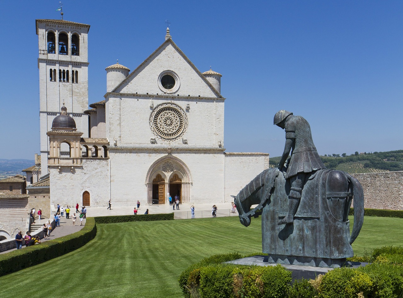 Bazilikas, San Francesco Dassisi, Assisi, Bažnyčia, Riteris, Italy, Nemokamos Nuotraukos,  Nemokama Licenzija